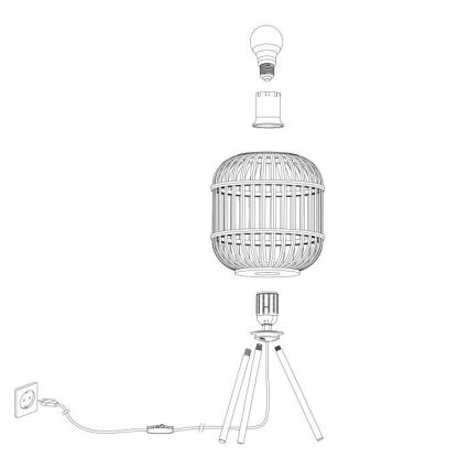 Eglo - Настольная лампа 1xE27/28W/230V