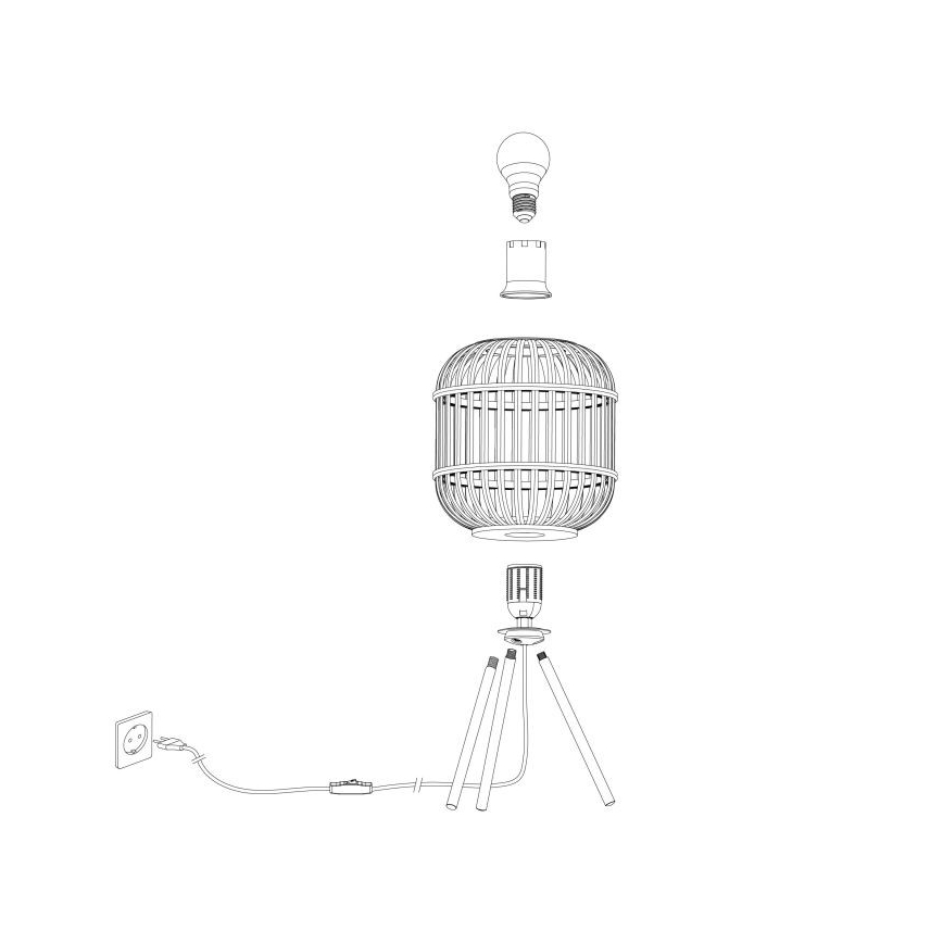 Eglo - Настольная лампа 1xE27/28W/230V