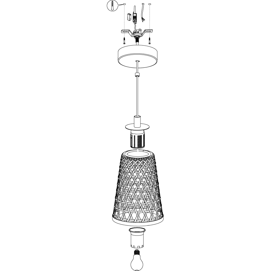 Eglo - Підвісна люстра 1xE27/40W/230V діаметр 180mm