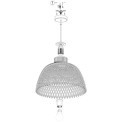 Eglo - Підвісна люстра 1xE27/40W/230V
