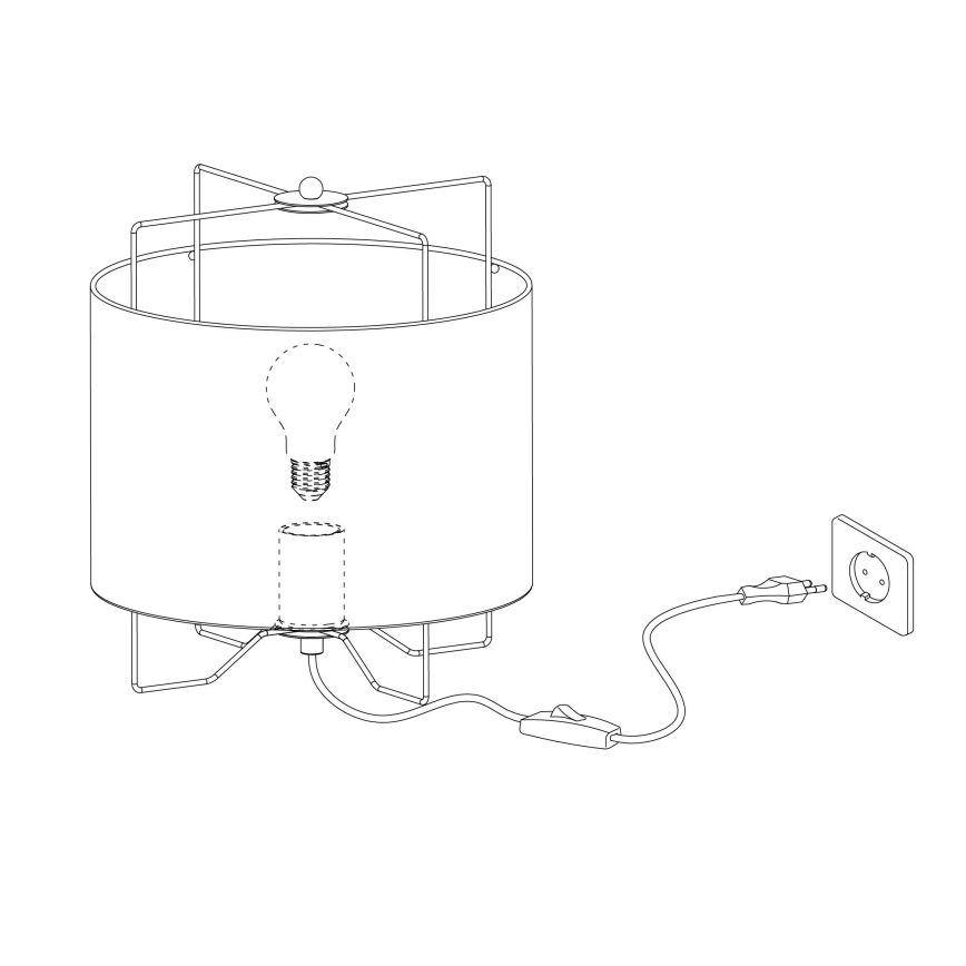 Eglo 43293 - Настольная лампа BRIDEKIRK 1xE27/40W/230V