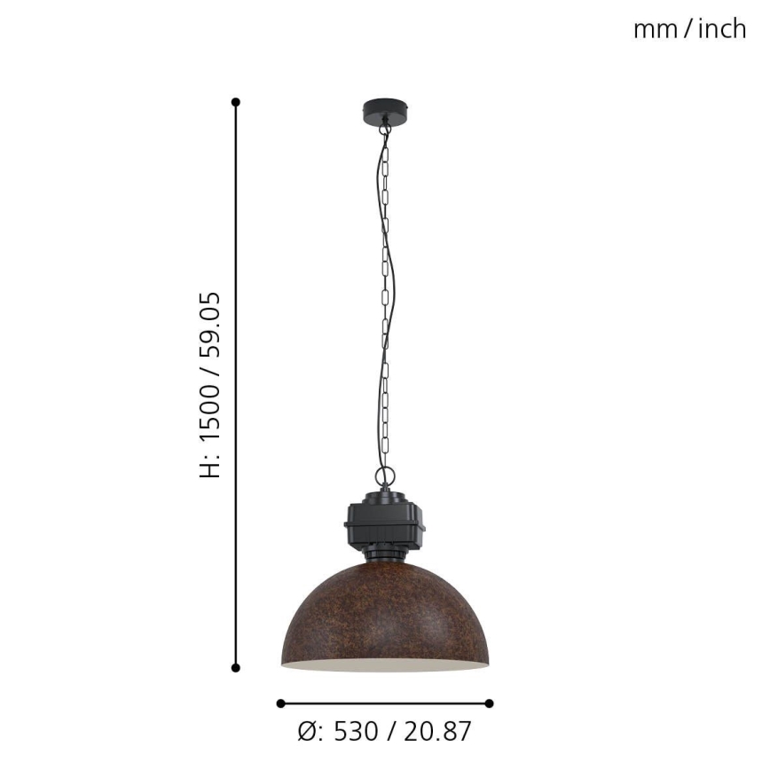 Eglo - Люстра на ланцюжку 1xE27/40W/230V