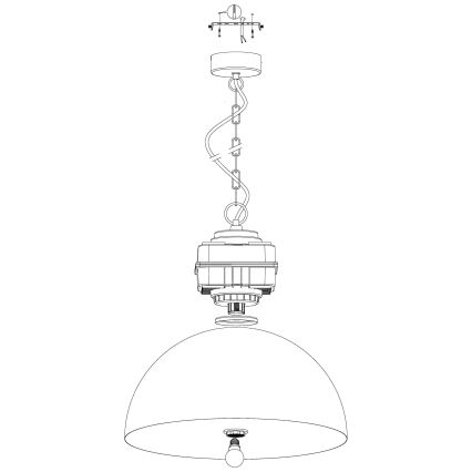 Eglo - Люстра на ланцюжку 1xE27/40W/230V