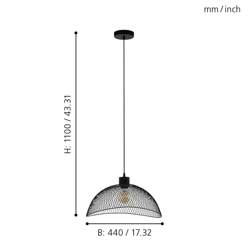 Eglo - Люстра на тросе 1xE27/60W/230V