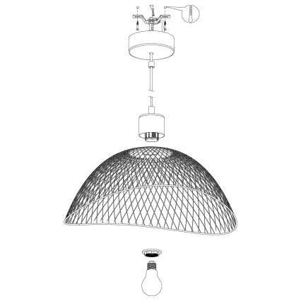 Eglo - Люстра на тросе 1xE27/60W/230V