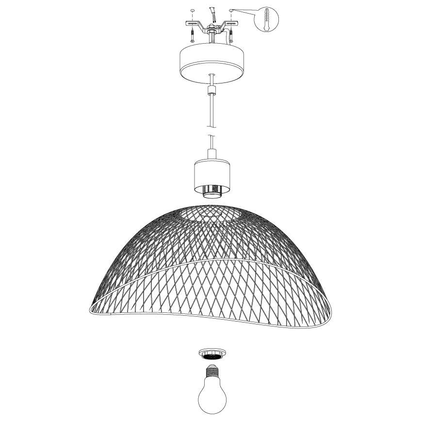 Eglo - Люстра на тросе 1xE27/60W/230V