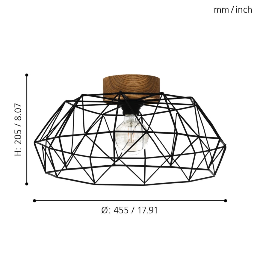 Eglo - Потолочный светильник 1xE27/60W/230V