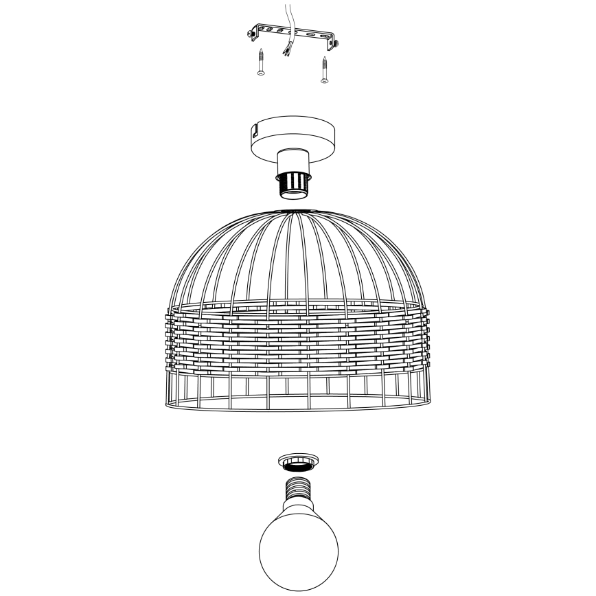 Eglo - Потолочный светильник 1xE27/60W/230V