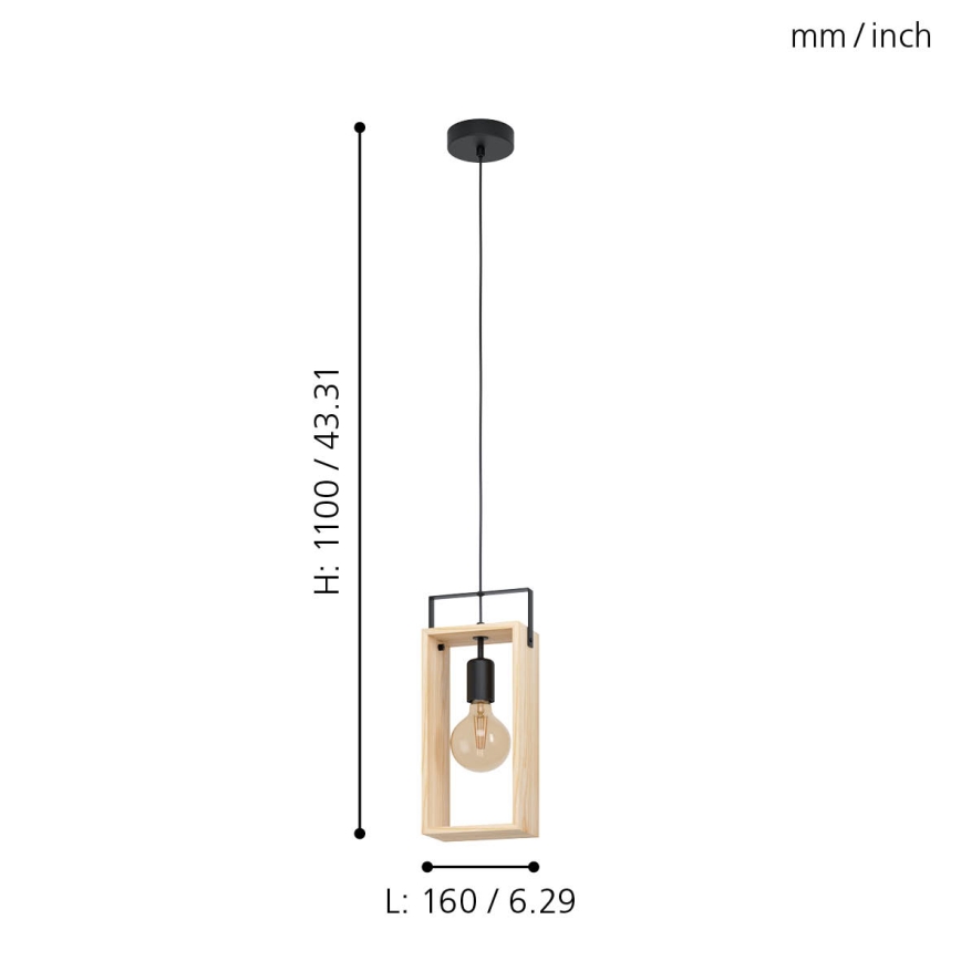 Eglo - Підвісна люстра 1xE27/40W/230V