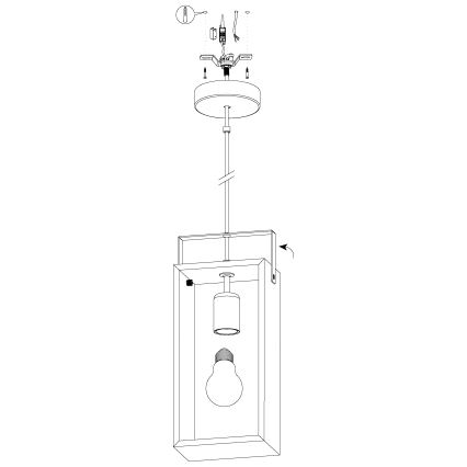 Eglo - Підвісна люстра 1xE27/40W/230V