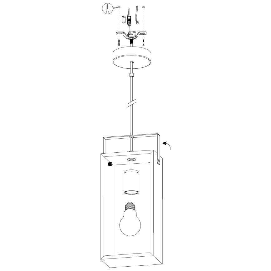 Eglo - Підвісна люстра 1xE27/40W/230V