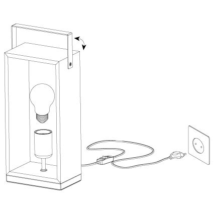 Eglo - Настільна лампа 1xE27/40W/230V
