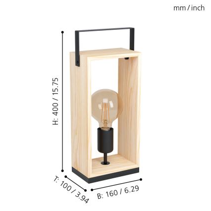 Eglo - Настольная лампа 1xE27/40W/230V