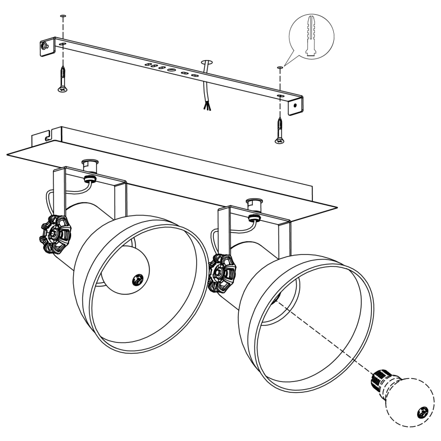 Eglo - Точечный светильник 2xE27/40W/230V