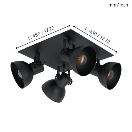 Eglo - Точечный светильник 4xE27/40W/230V