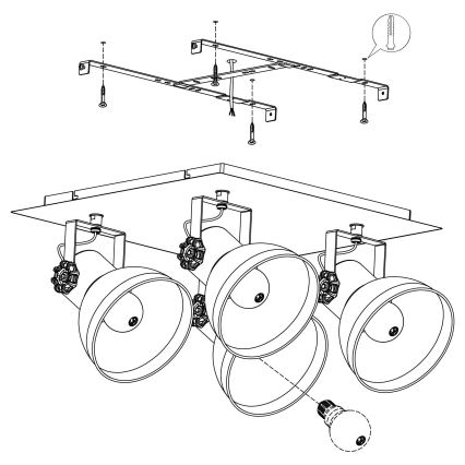 Eglo - Точечный светильник 4xE27/40W/230V