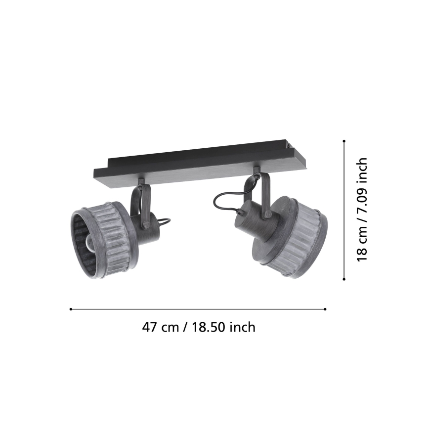 Eglo 43445 - Точечный светильник TURROCK 2xE27/28W/230V