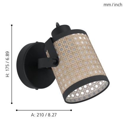 Eglo - Настенный светильник 1xE27/10W/230V