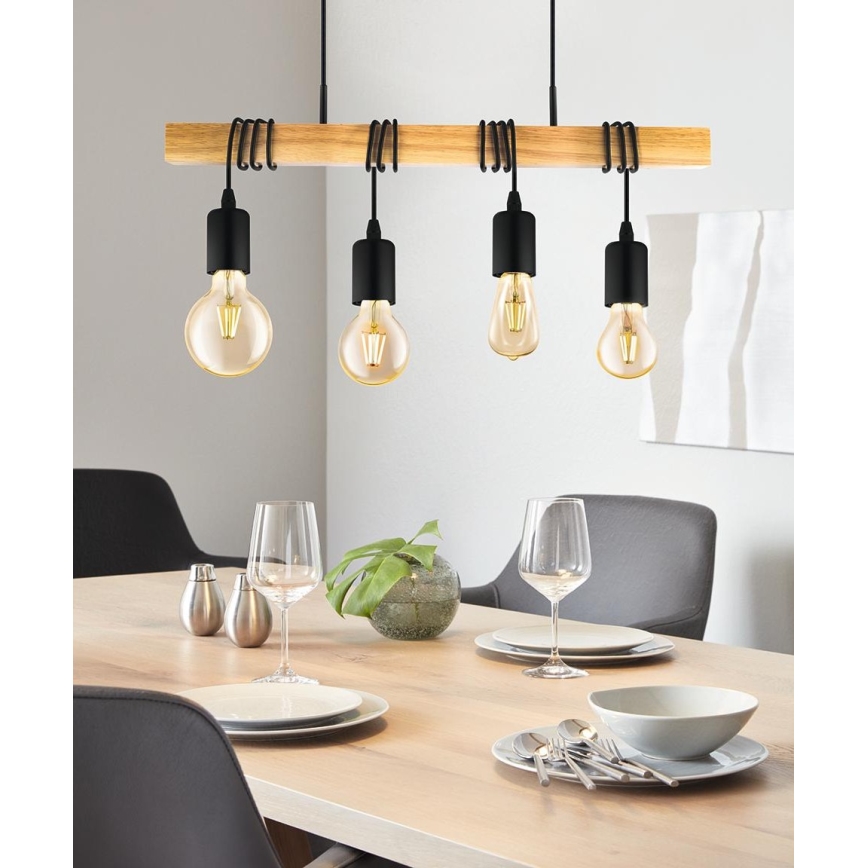 Eglo - Подвесная люстра TOWNSHEND 4xE27/60W/230V