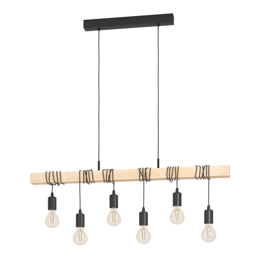 Eglo - Подвесная люстра TOWNSHEND 6xE27/60W/230V