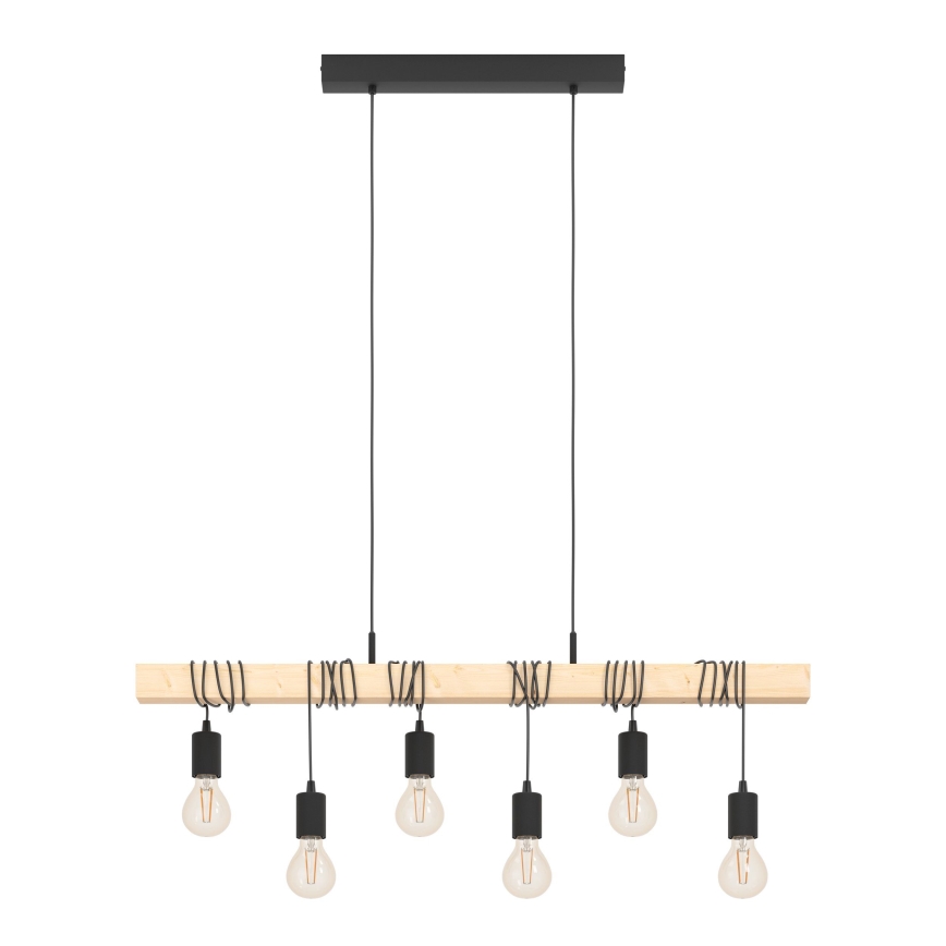 Eglo - Подвесная люстра TOWNSHEND 6xE27/60W/230V