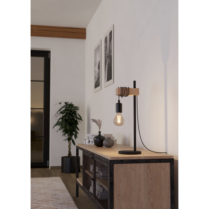 Eglo - Настільна лампа TOWNSHEND 1xE27/10W/230V - FSC сертифіковано