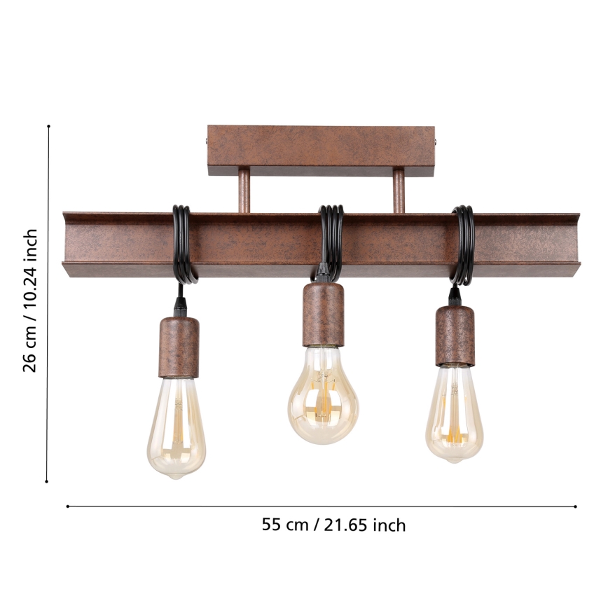 Eglo - Пристельова люстра TOWNSHEND 3xE27/60W/230V