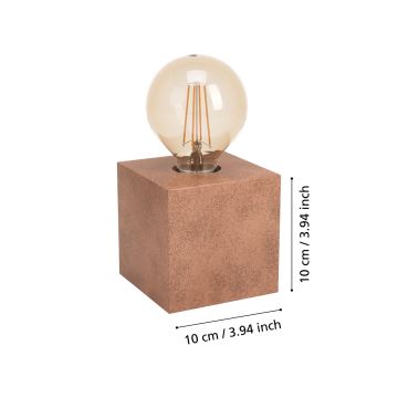 Eglo - Настольная лампа 1xE27/40W/230V коричневая