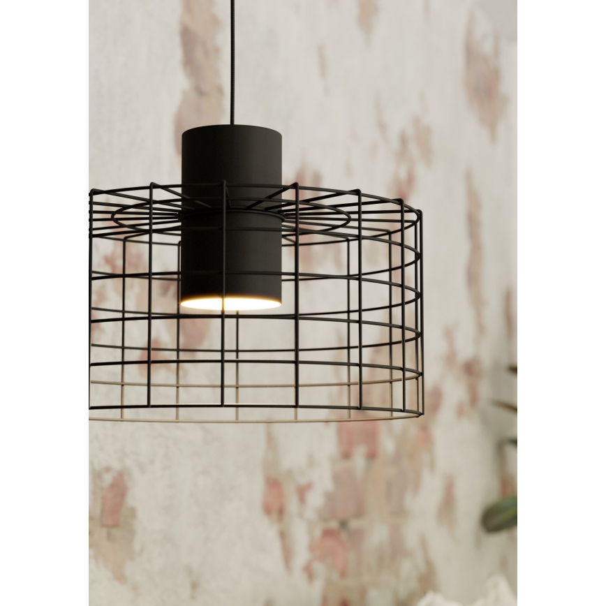Eglo - Люстра на тросе 1xE27/40W/230V ⌀ 38 см черная