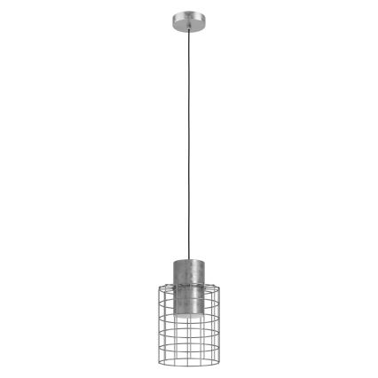 Eglo - Підвісна люстра 1xE27/40W/230V ⌀ 20 см срібний