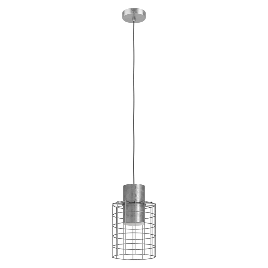 Eglo - Підвісна люстра 1xE27/40W/230V ⌀ 20 см срібний
