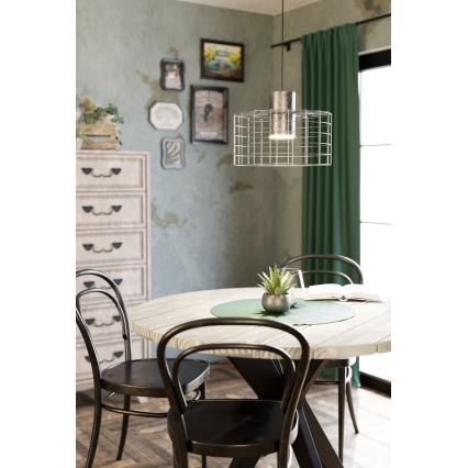 Eglo - Люстра на тросе 1xE27/40W/230V ⌀ 38 см серебряная