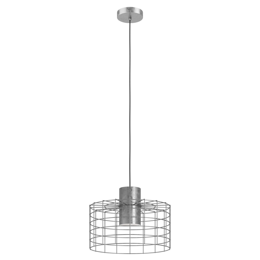 Eglo - Підвісна люстра 1xE27/40W/230V ø 38 см срібний