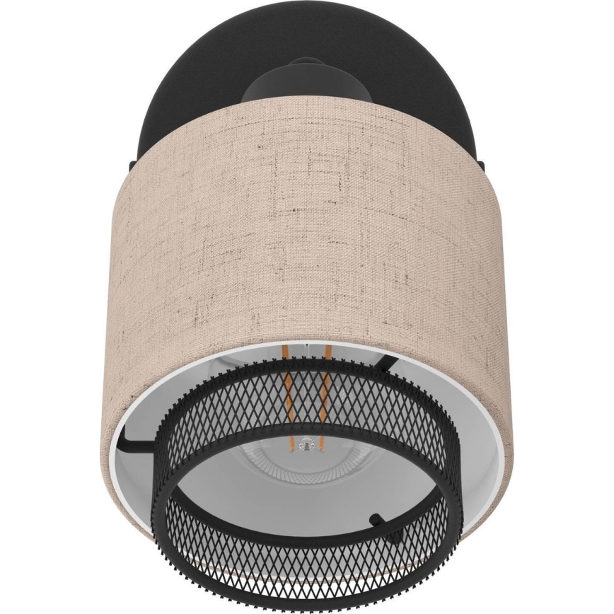 Eglo - Настенный точечный светильник 1xE14/40W/230V черный/бежевый
