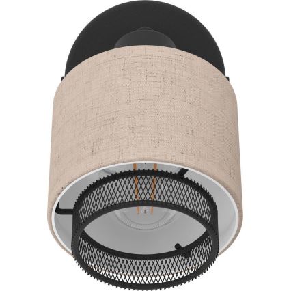 Eglo - Настінний точковий світильник 1xE14/40W/230V чорний/бежевий