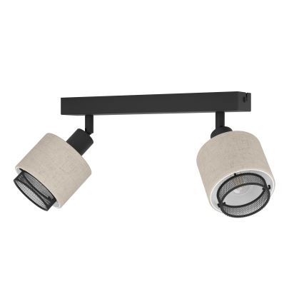 Eglo - Настенный светильник 2xE14/40W/230V черный/бежевый