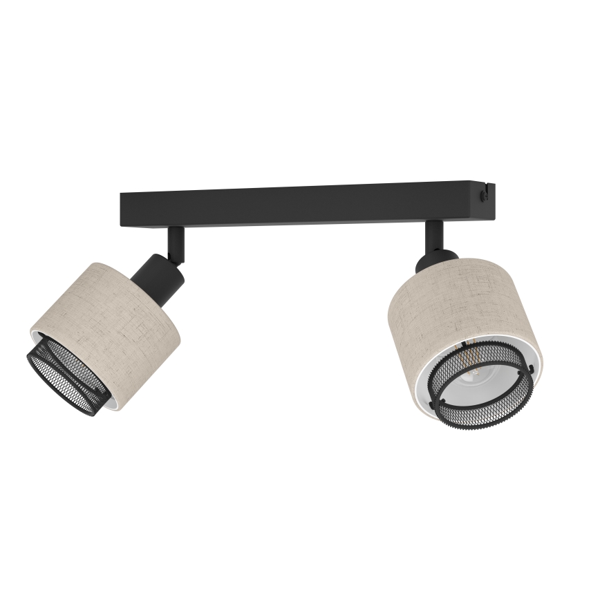 Eglo - Настенный светильник 2xE14/40W/230V черный/бежевый
