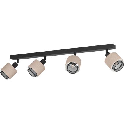 Eglo - Точковий світильник 4xE14/40W/230V чорний/бежевий