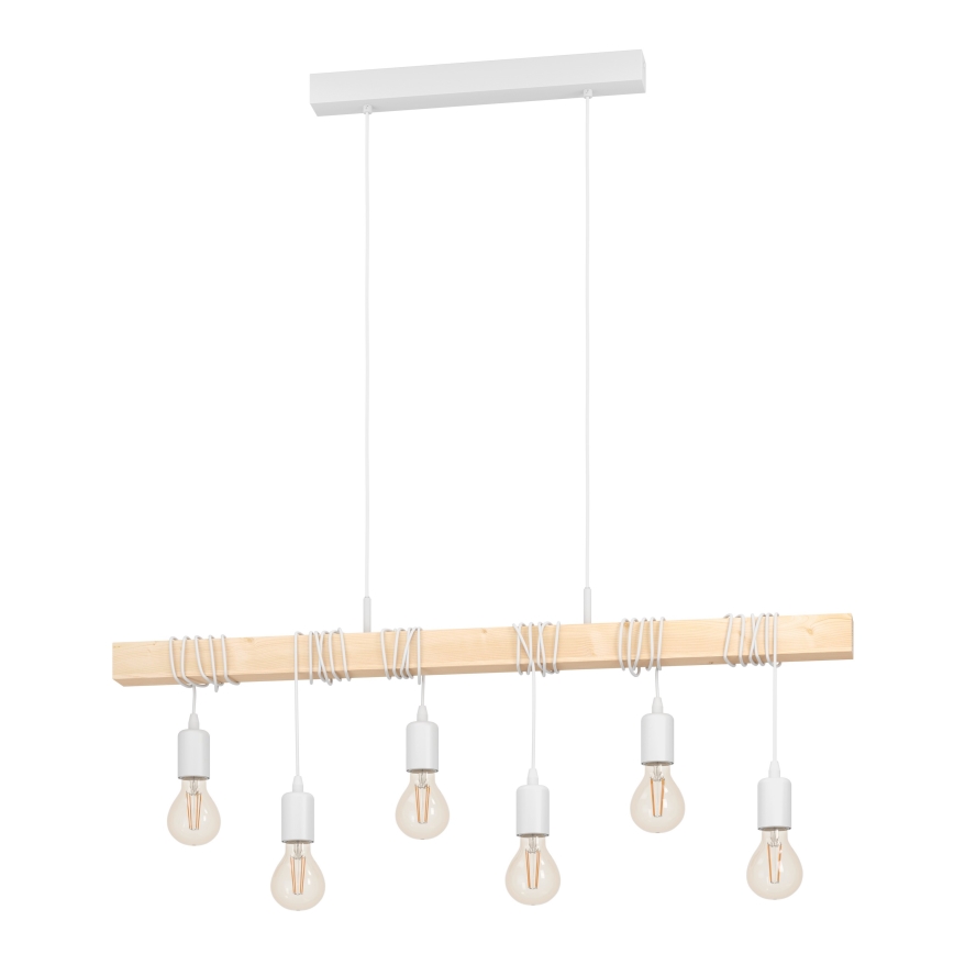 Eglo - Підвісна люстра TOWNSHEND 6xE27/60W/230V - FSC сертифіковано