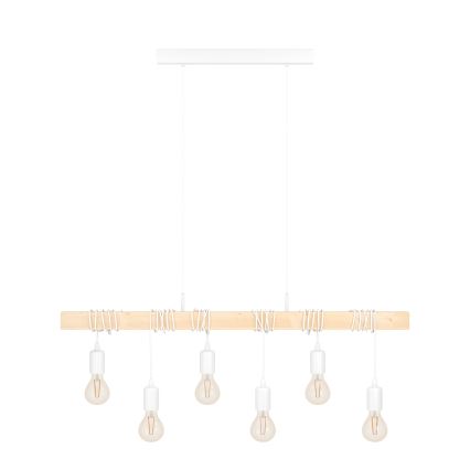 Eglo - Підвісна люстра TOWNSHEND 6xE27/60W/230V - FSC сертифіковано