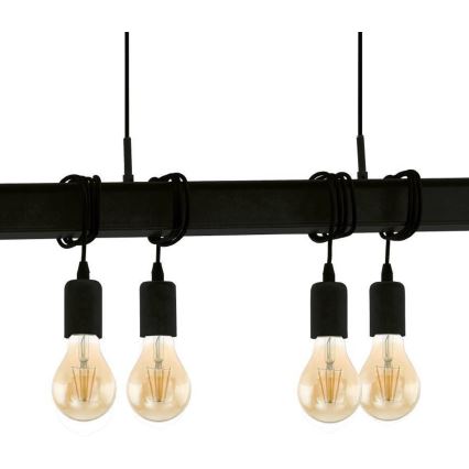 Eglo 43712 - Подвесная люстра TOWNSHEND 6xE27/60W/230V черный