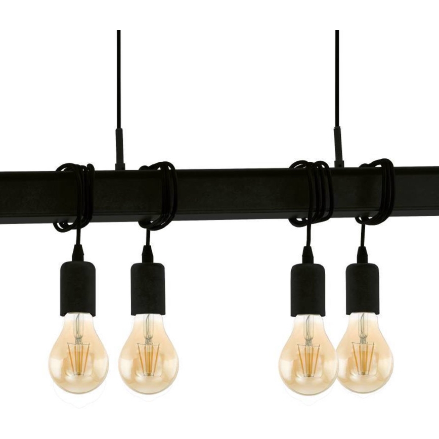 Eglo 43712 - Подвесная люстра TOWNSHEND 6xE27/60W/230V черный