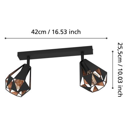 Eglo - Точковий світильник 2xE27/40W/230V