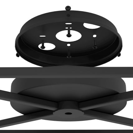 Eglo - Стельовий світильник 11xE27/40W/230V чорний