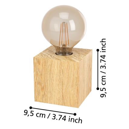 Eglo - Настольная лампа 1xE27/40W/230V бежевая