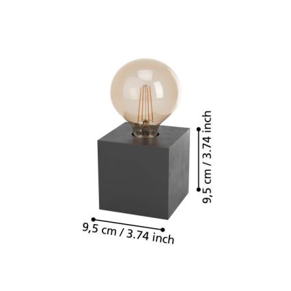 Eglo - Настільна лампа 1xE27/40W/230V антрацит