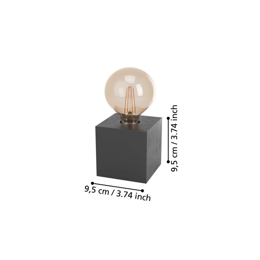 Eglo - Настільна лампа 1xE27/40W/230V антрацит