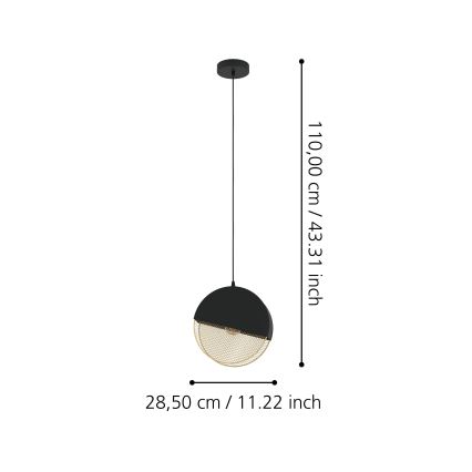 Eglo - Підвісна люстра 1xE27/40W/230V