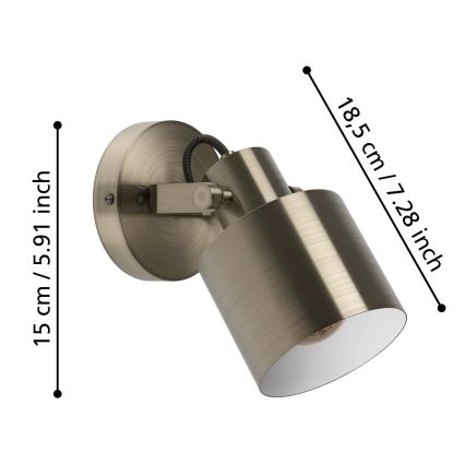 Eglo - Настенный точечный светильник 1xE27/40W/230V