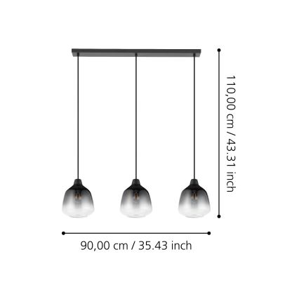Eglo - Підвісна люстра 3xE27/40W/230V